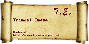 Trimmel Emese névjegykártya